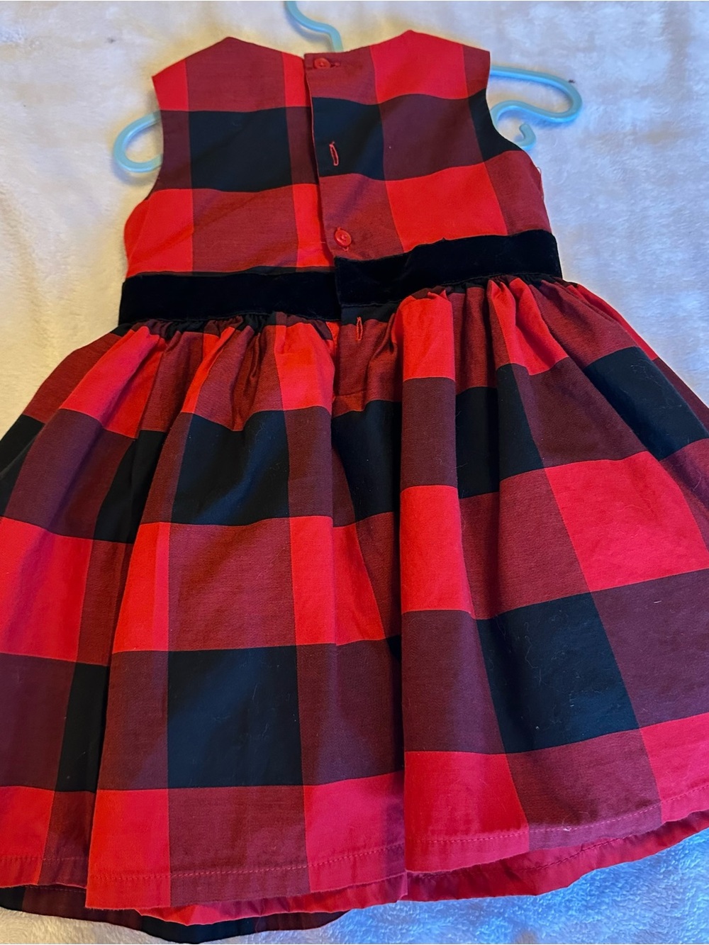 Carter's Red and Black Buffalo Plaid Sleeveless Dress